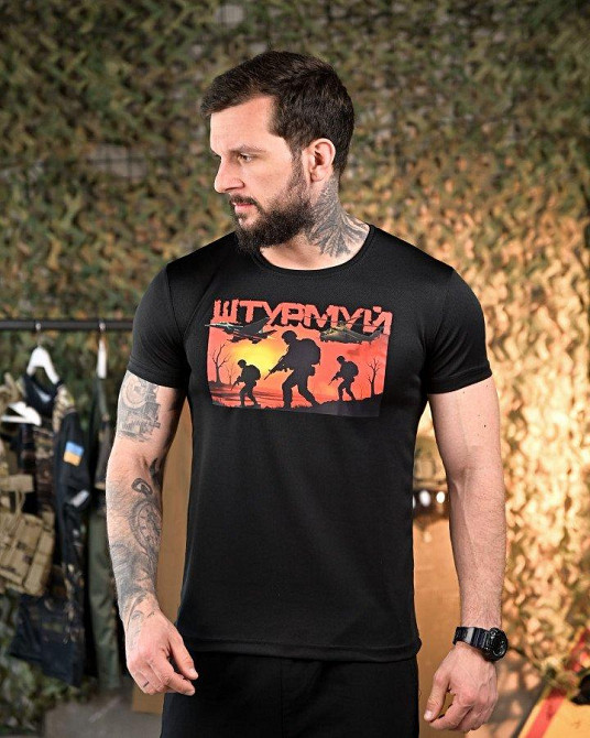 Тактична потовідвідна Футболка Штурмуй black ПП7898 Одеса - фото 1