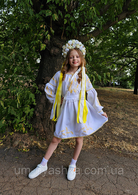 Дитяче вишите біле плаття з колосками Кривий Ріг - фото 5