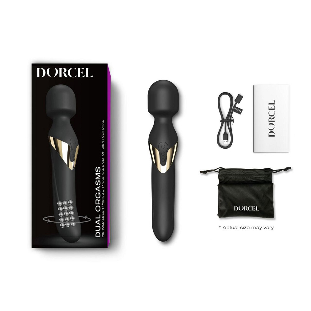 Вибромассажер 2в1 Dorcel Dual Orgasms Gold классический массажер и вибратор с жемчужным массажем Sex Aura Киев - изображение 4