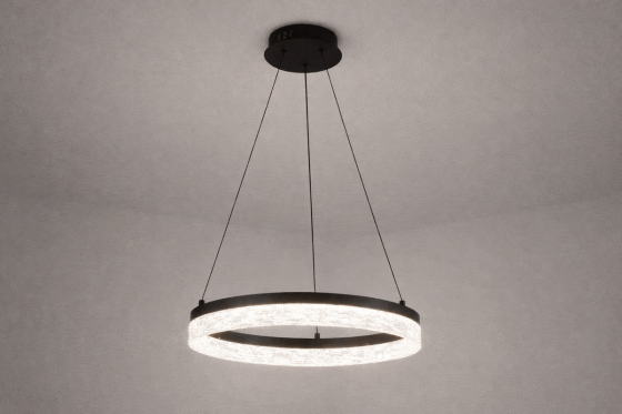 Світлодіодна підвісна люстра VALESO з пультом 2.4G RGB G 2920/500 BK 56W Коломия