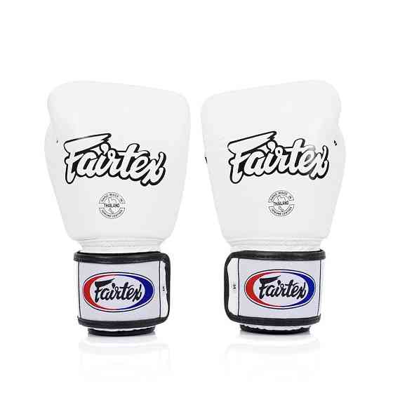 Боксерські рукавиці Fairtex BGV1 White 14 унцій (бинти в комплекті) Каменское