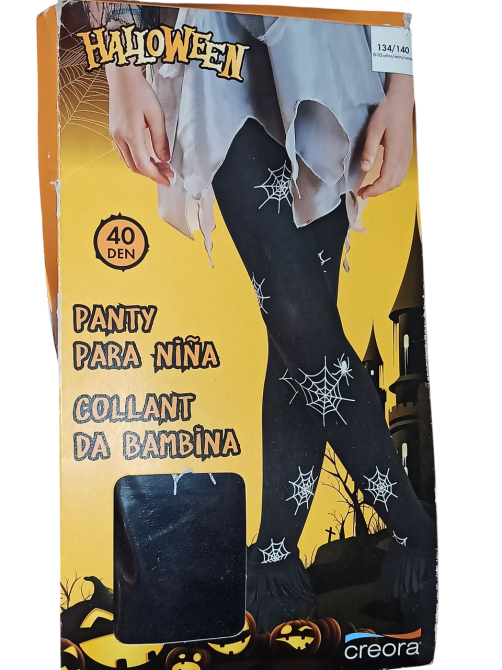 Дитячі колготки паутинка з павуками на Хелловін 40 den 134-140 зріст на 8-10 років Італія чорний Київ - фото 3