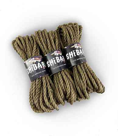 Джутовая веревка для Шибари Feral Feelings Shibari Rope, 8 м серая Sex Aura Киев