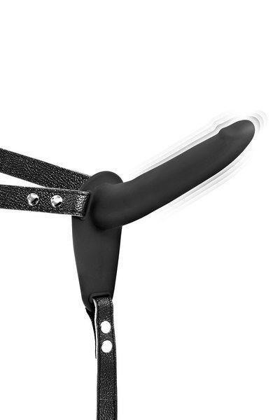 Страпон з вібрацією Fetish Tentation Vibrating Strap-On with Dildo Black (м'яте паковання!!!) Sex Aura Київ - фото 1