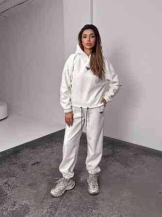 Женский теплый костюм, из флис полара L-XL, Молочный Одесса