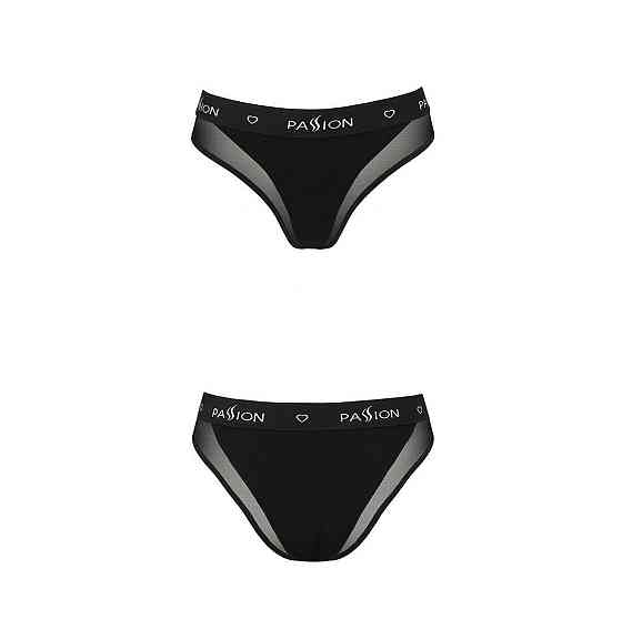Трусики з прозорою вставкою Passion PS002 PANTIES S, black Sex Aura Київ