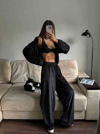 Жіночий стильний повсякденний велюровий костюм велюр плюш Одеса