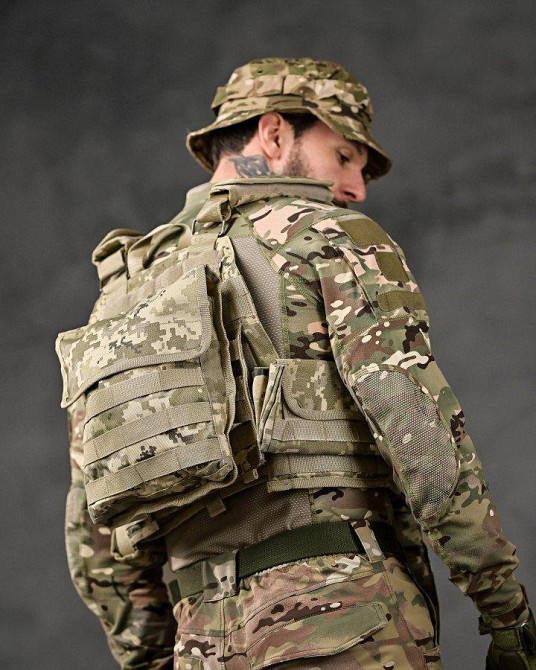 Плитоноска 4 швидкі скидання Cordura піксель ВТ7930 Одеса - фото 9