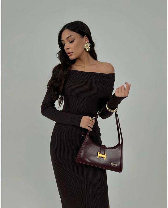 Женское стильное привлекательное платье с разрезом на ноге Ангора рубрик Шоколад Одесса - изображение 4