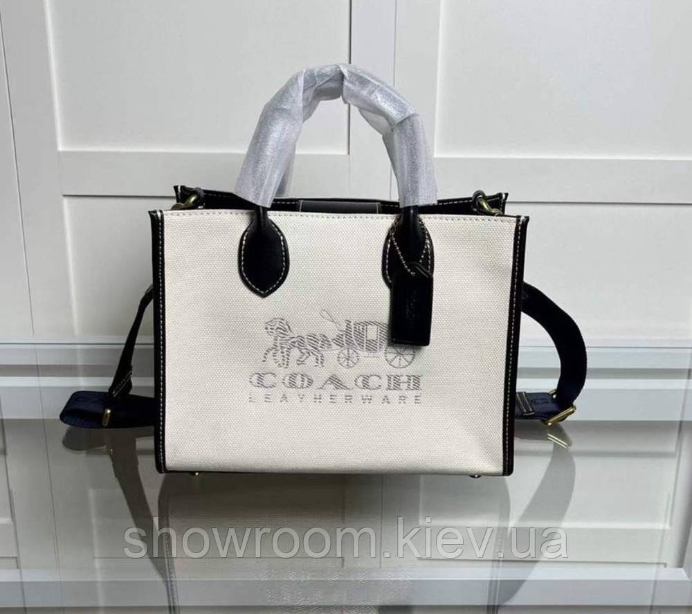 Жіноча сумка середніх розмірів Coach Ace біла Київ - фото 1