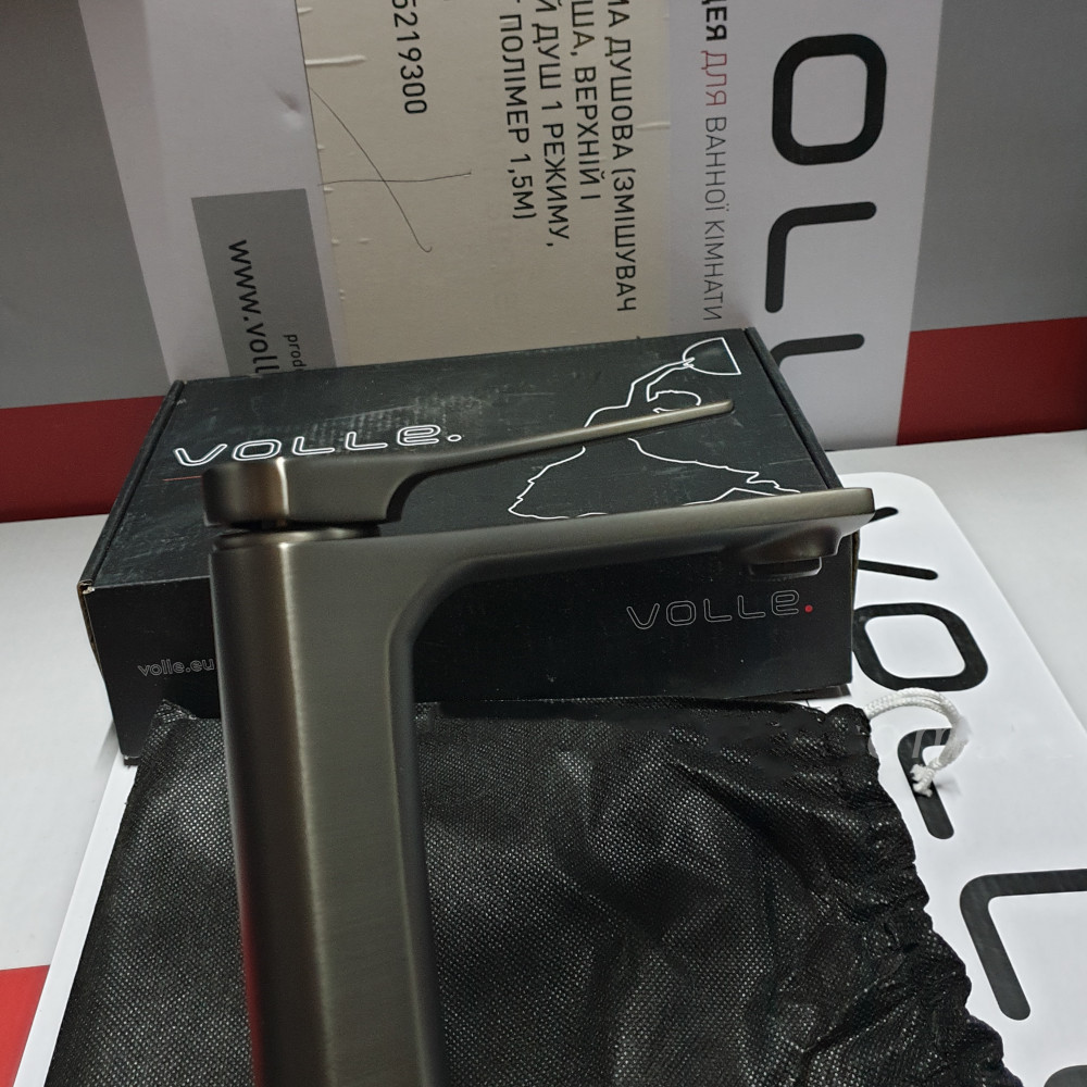 Смеситель для раковины  Volle SOLO pistola gris графит 1510.011105 Киев - изображение 4