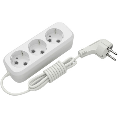 Мережевий подовжувач Electrum C-ES-1811 3.0m, 3 роз, white (C-ES-1811) Вінниця - фото 1