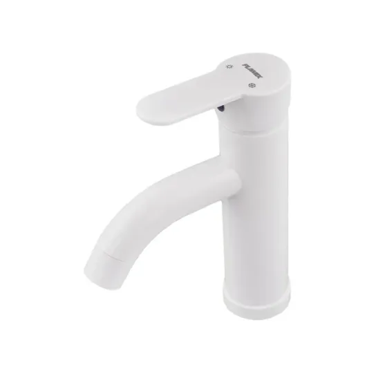 Змішувач для умивальника Plamix Raul-001-B White термопластик (без шлангів) (PM0652) Чернівці