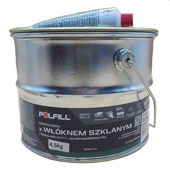 Шпаклівка із скловолокном + затв. 4,5кг зелена Polfill Киев