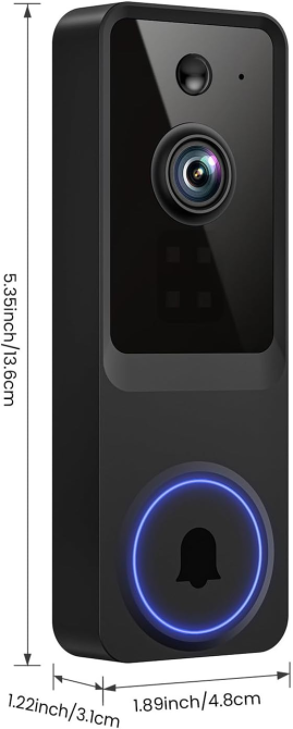 Розумний відеодзвінок BoilNano Wi-Fi 2.4 ГГц, камера Full HD 1080P, AI-детекція людей, нічне бачення, двосторонній зв'язок Київ - фото 8
