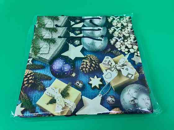 Паперові пакети великий горизонтальний 36/22/10 новорічний-06 (12 шт.) Харків