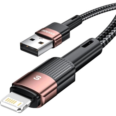 Дата кабель USB 2.0 AM to Lightning 2.0m 2.4A brown Essager (EXCL-XCA12) Винница - изображение 2