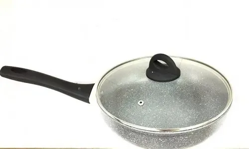 Сковорода алюминиевая Benson BN-493 с крышкой 28см мраморное покрытие Коломия - фото 2