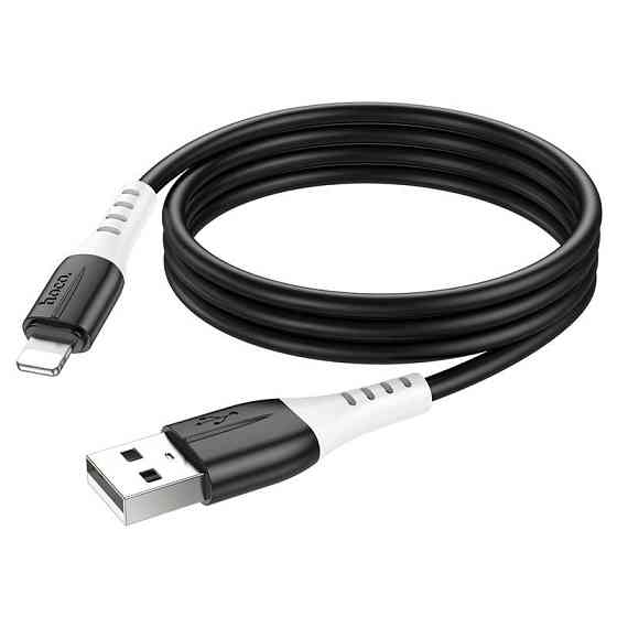 Кабель HOCO X82 USB to iP 2.4A, 1m, silicone, silicone connectors, Black Киев
