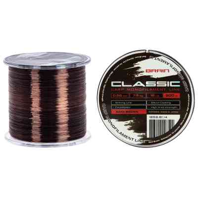 Волосінь Brain Classic Carp Line (dark brown) 600m 0.28mm 18lb 7.9kg (1858.81.14) Вінниця