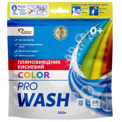 Засіб для видалення плям Pro Wash Color Кисневий 900 г (4262396145338) Вінниця