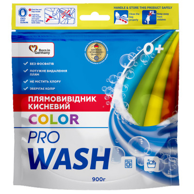 Засіб для видалення плям Pro Wash Color Кисневий 900 г (4262396145338) Вінниця - фото 1