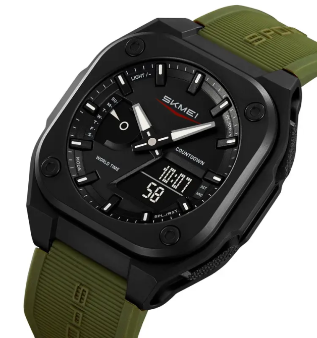 Часы мужские наручные спортивные Skmei 2328 (Зеленый) Винница - изображение 4