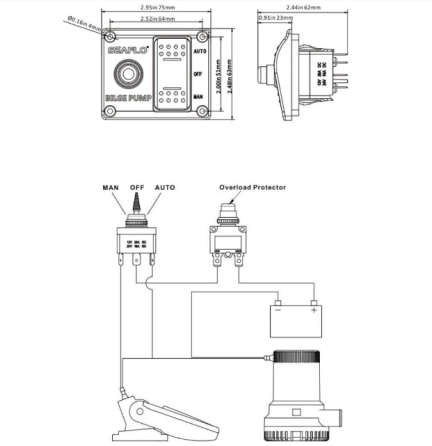 Панель Переключения Помпы Seaflo Киев