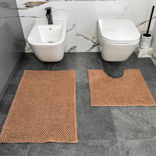 Набір килимків для ванної 2шт 50*80см+50*55см Ананас какао Дариана Житомир - фото 5