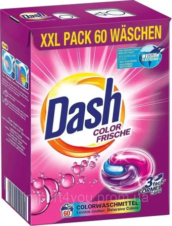 Капсулы для стирки Dash Pods 3 в 1 "Alpen Frishe" (60шт.) Харьков - изображение 2