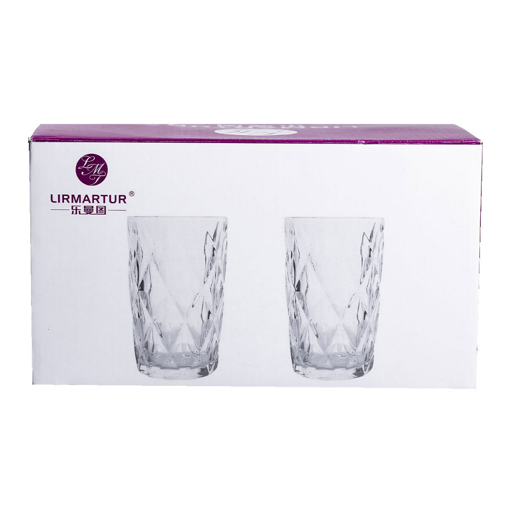 Yiwu Набір склянок для напоїв 6 шт. з товстого скла 400 мл склянки для холодних напоїв HP-YH-63 Киев - изображение 2