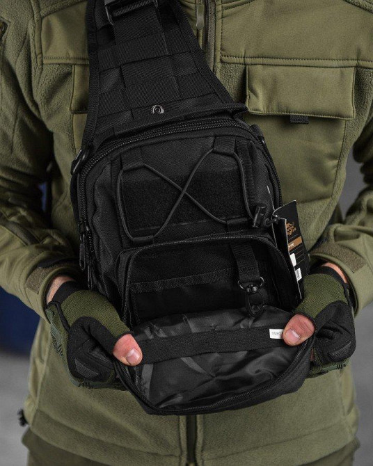 Сумка-слінг тактична SILVER KNIGHT  7л black  ОИ4979 Одеса - фото 8