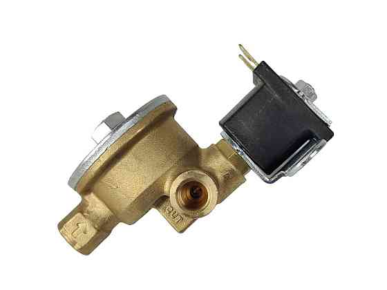 Електроклапан латунь із нижнім фільтром (вхід 6 мм) (тип Valtec) газу Мукачево