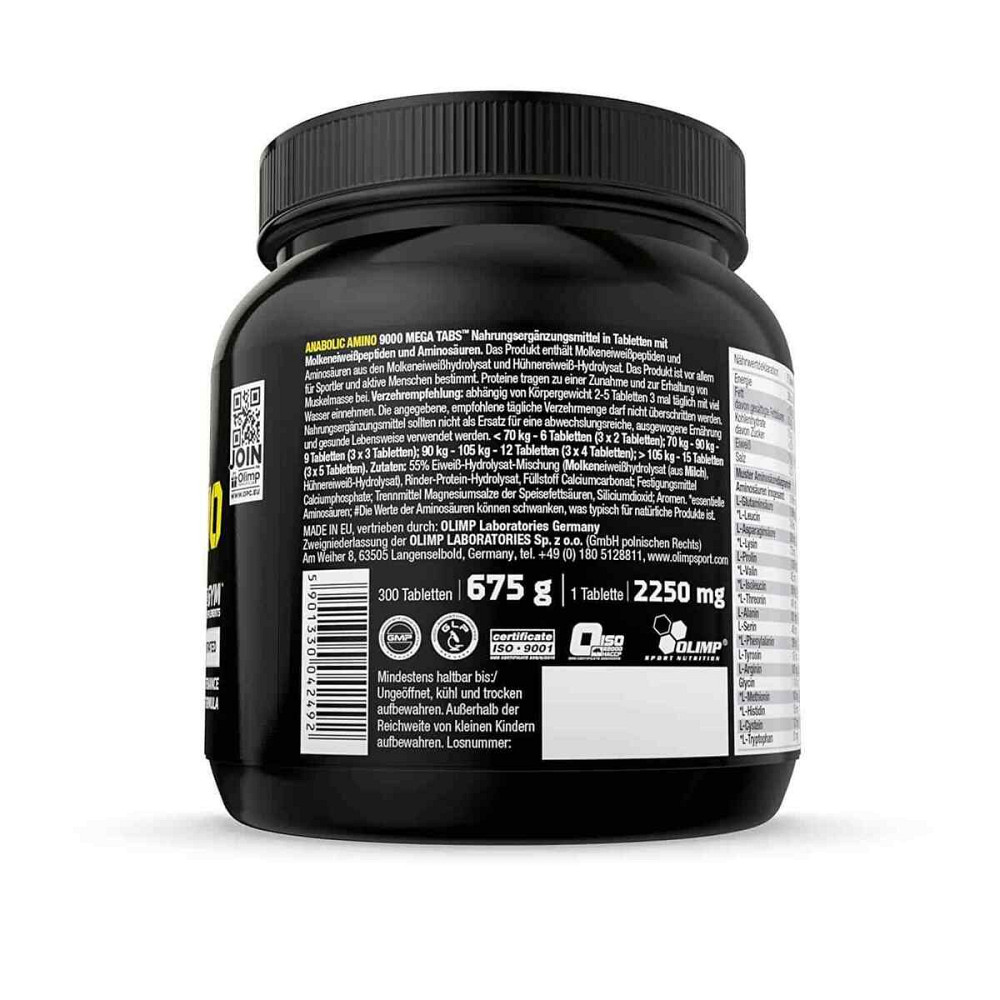 Амінокислотний комплекс Olimp Anabolic Amino 9000 Mega Tabs 300 таблеток Луцьк - фото 2