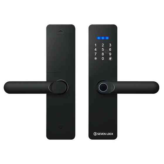 Розумний дверний біометричний замок SEVEN LOCK SL-7740BF black Київ