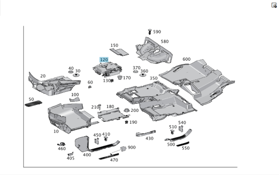 Mercedes-Benz  A1666840318 Кришка під переднім правим сидінням над АКБ ML/GLE W166 GLE Coupe C292 GL/GLS X166 Одеса