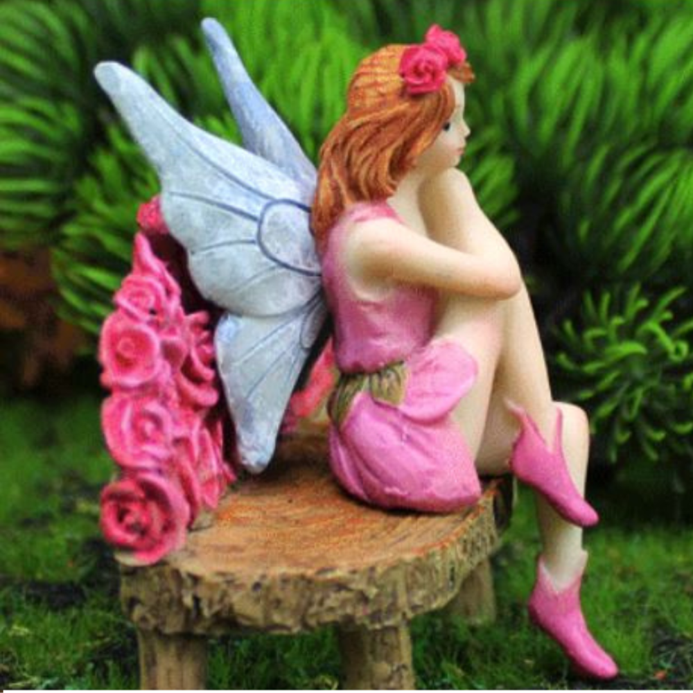 Фигурка Цветочная Фея на лавочке 7 х 7 см из полистоуна для флорариума, вазона, микроландшафта Одесса - изображение 4