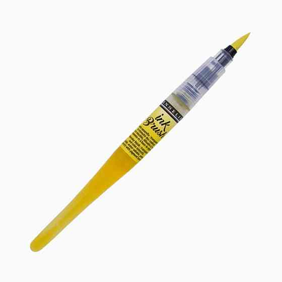 Ручка-пензель з чорнилом Sennelier Ink Brush, Основний жовтий (Primary yellow) Київ