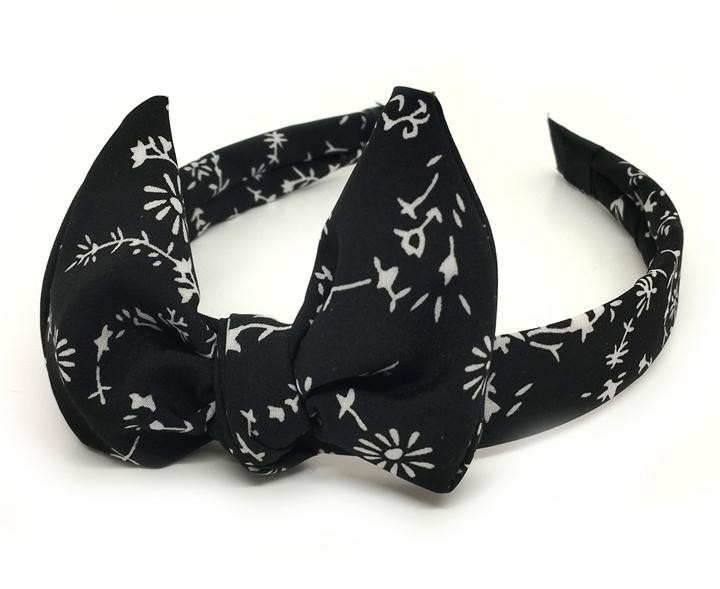 Обруч із бантом чорний з малюнком Солоха Київ - фото 1