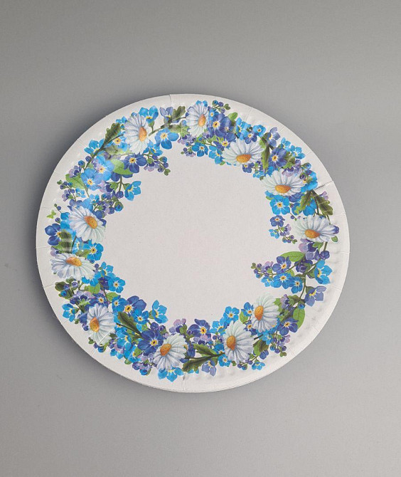 Паперова тарілка з малюнком 18 см "No 1" Рожевий візерунок 10 шт (1 пачка) Харків - фото 1