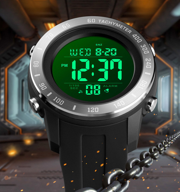 Чоловічий спортивний наручний годинник Skmei 1524 (Чорні з чорним) Вінниця - фото 5