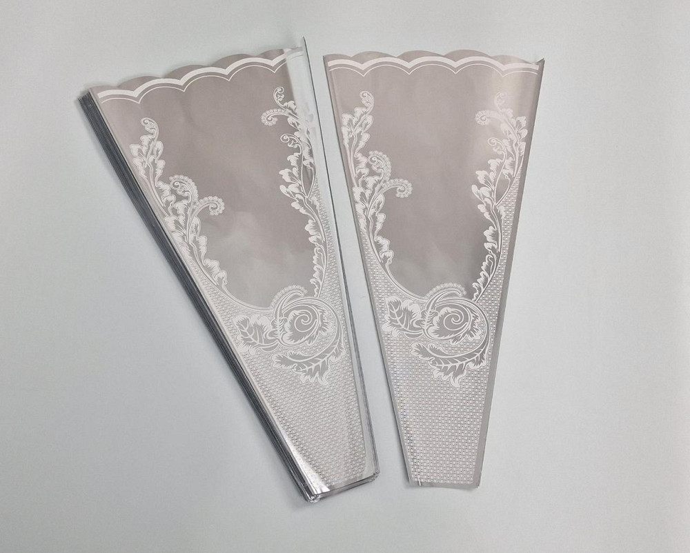 Конусне паковання під квіти h60/ 7низ/31верх метал (100 шт) візерунок88 (2) (100 шт.) Харків - фото 2