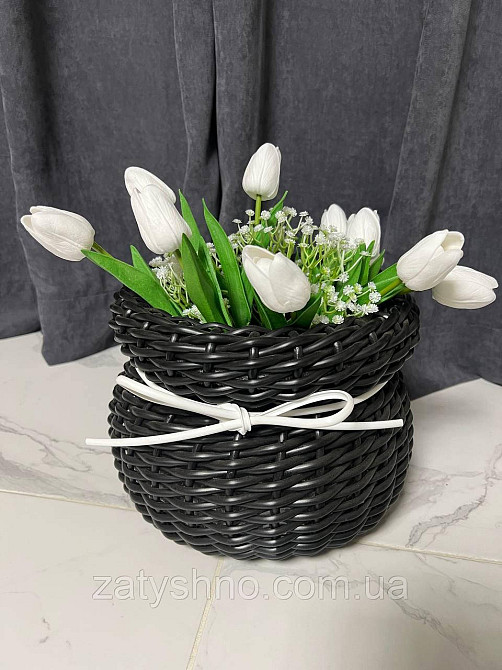 Чорная ротанговая корзина Киев - изображение 5