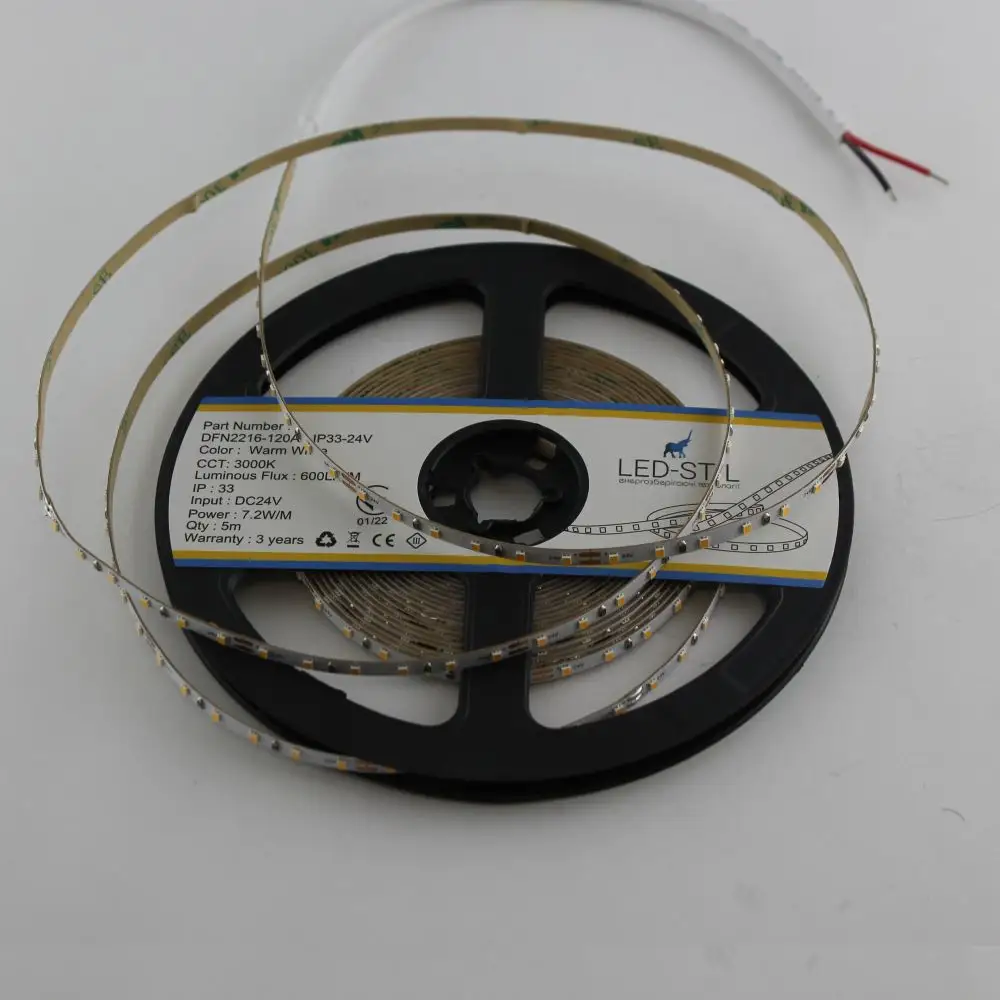 LED-STIL LED стрічка LED-STIL 3000K, 7,2 W, 2216, 120 шт, IP33, 24V, 580LM Коломия - фото 4