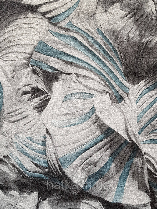 Шпалери вінілові на флізеліні гарячого тиснення DU&KA 1.06х10 вензель основа під штукатурку сірі коричневі Київ - фото 2