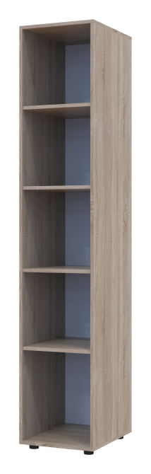 Шкаф-пенал с зеркалом Doros Гелар 39х49,5х203,4 см Дуб сонома (DRS-011131) Львов - изображение 5