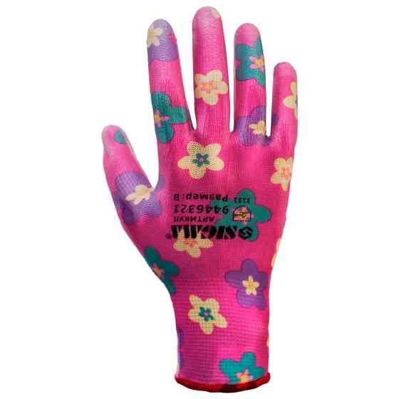 Sigma Перчатки с ПУ покрытием (красные, манжет) SIGMA (9446321) Киев