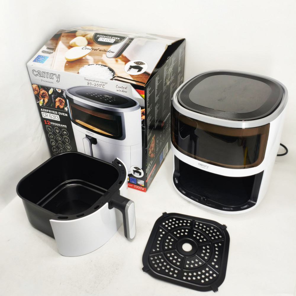 Аерофритюрниця для смаження без додавання олії Camry CR 6313 1500W 5Л, Фритюрниця гаряче повітря WE-39 Львів - фото 14