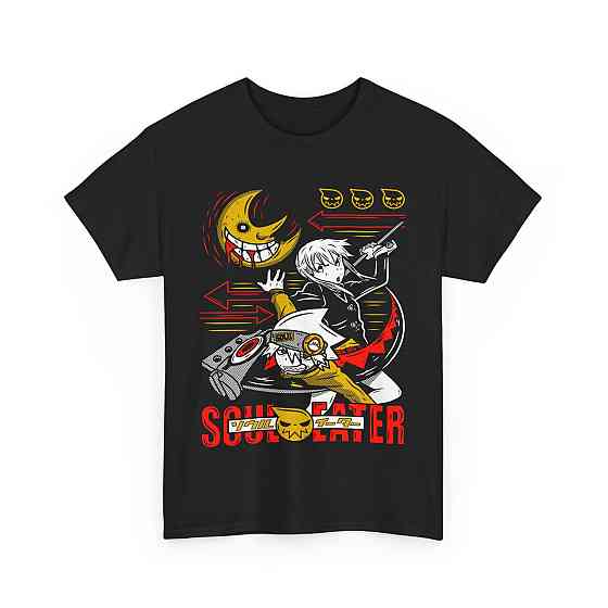Футболка для мальчика аниме Деатх Кид Соул Еатер оверсайз (рост от 165 до 180 ) Черний AnimeJ0758m Днепр