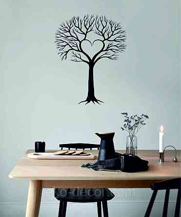 Декоративне настінне Панно «Дерево», Декор на стіну 110*88 см, Чорний Київ